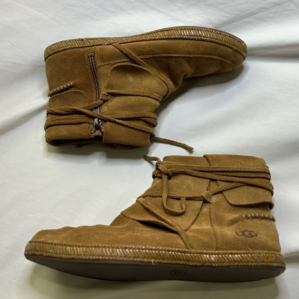 UGG Women's Tan Suede Ankle Boots